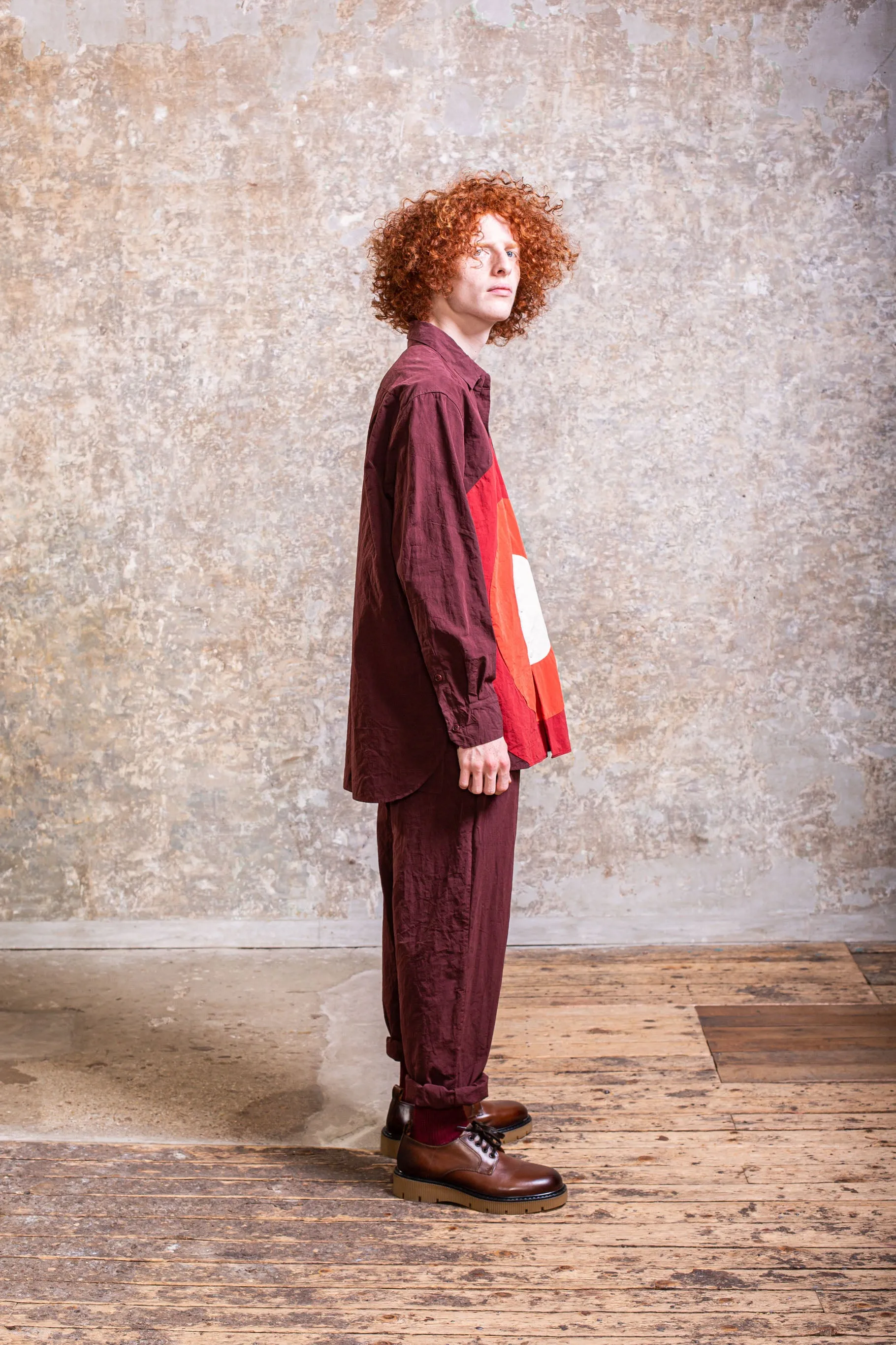 3 RONDS SHIRT - PAPER COT - MIX BURGUNDY