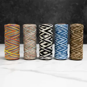 6-Strand Unwaxed Dyed Rainbow Organic Hemp Twine