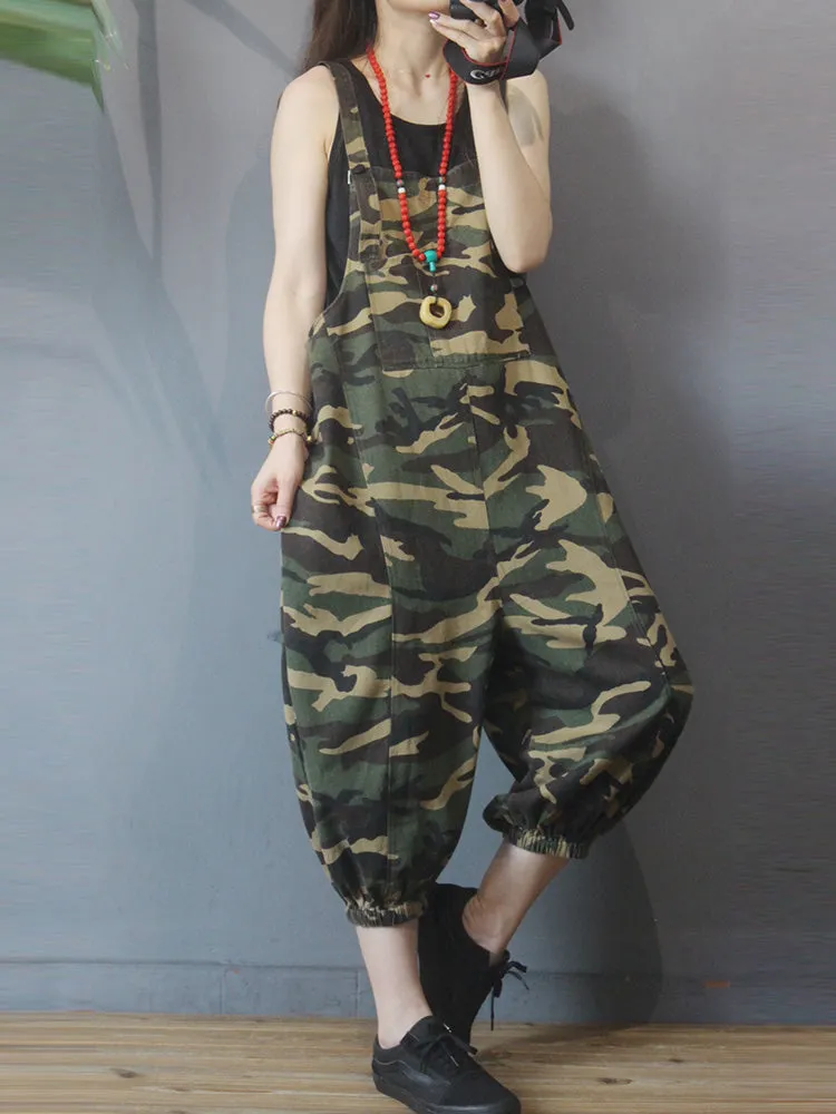 A Day in the Camouflage Printed Overall Dungaree