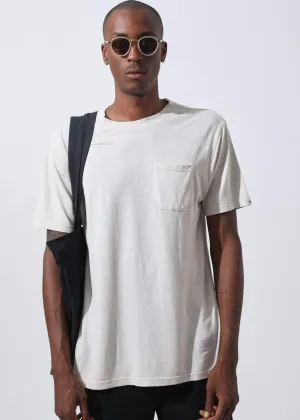 Afends Mens Essential - Hemp Retro Fit Tee - Moonbeam