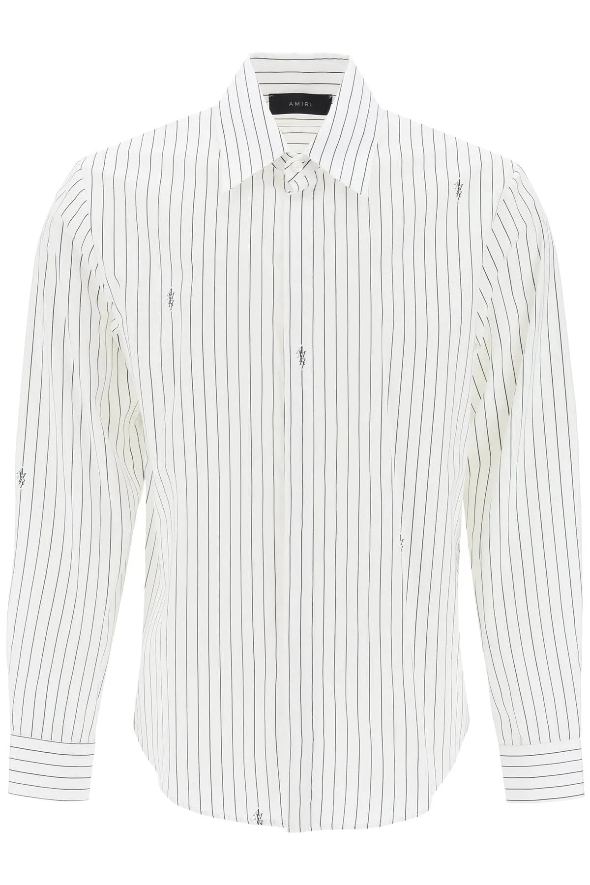 Amiri Striped Shirt With Staggered Logo