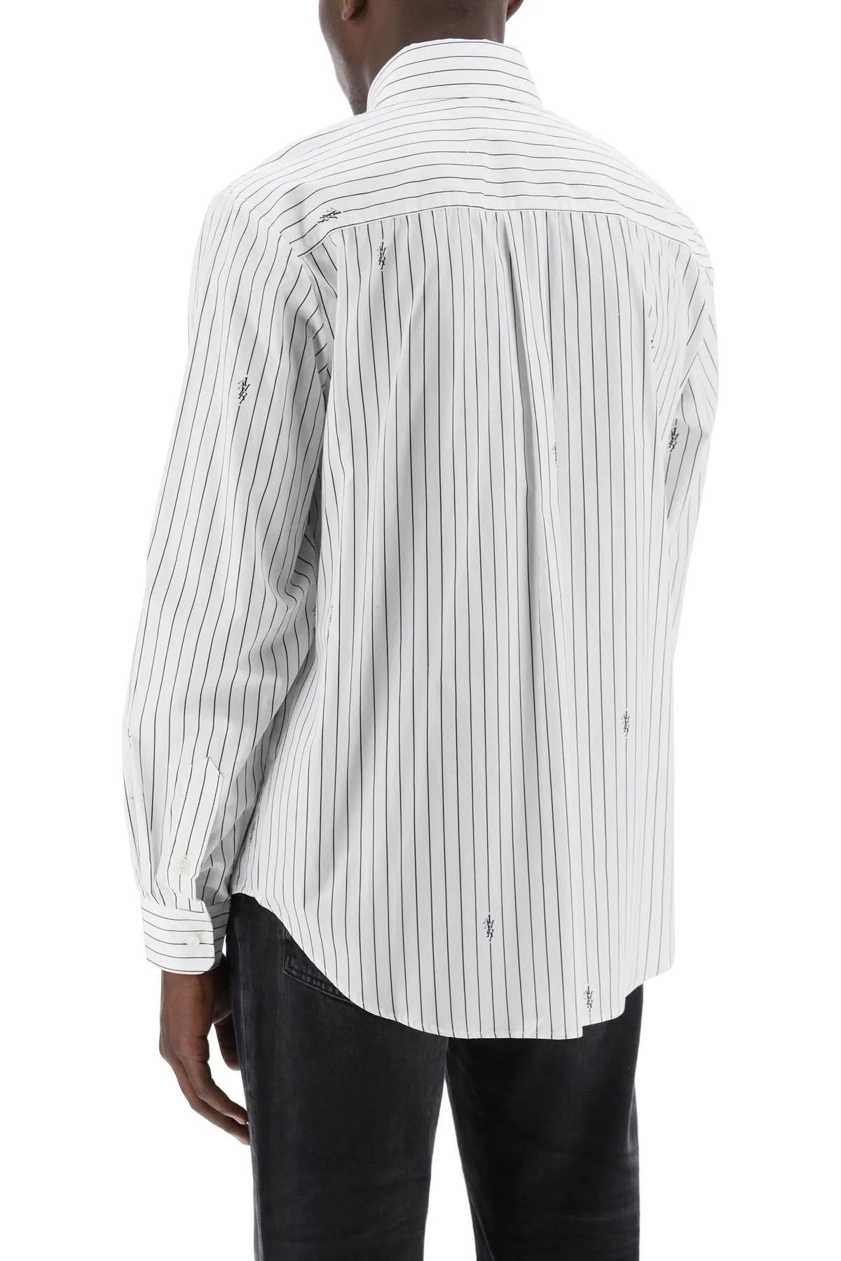 Amiri Striped Shirt With Staggered Logo