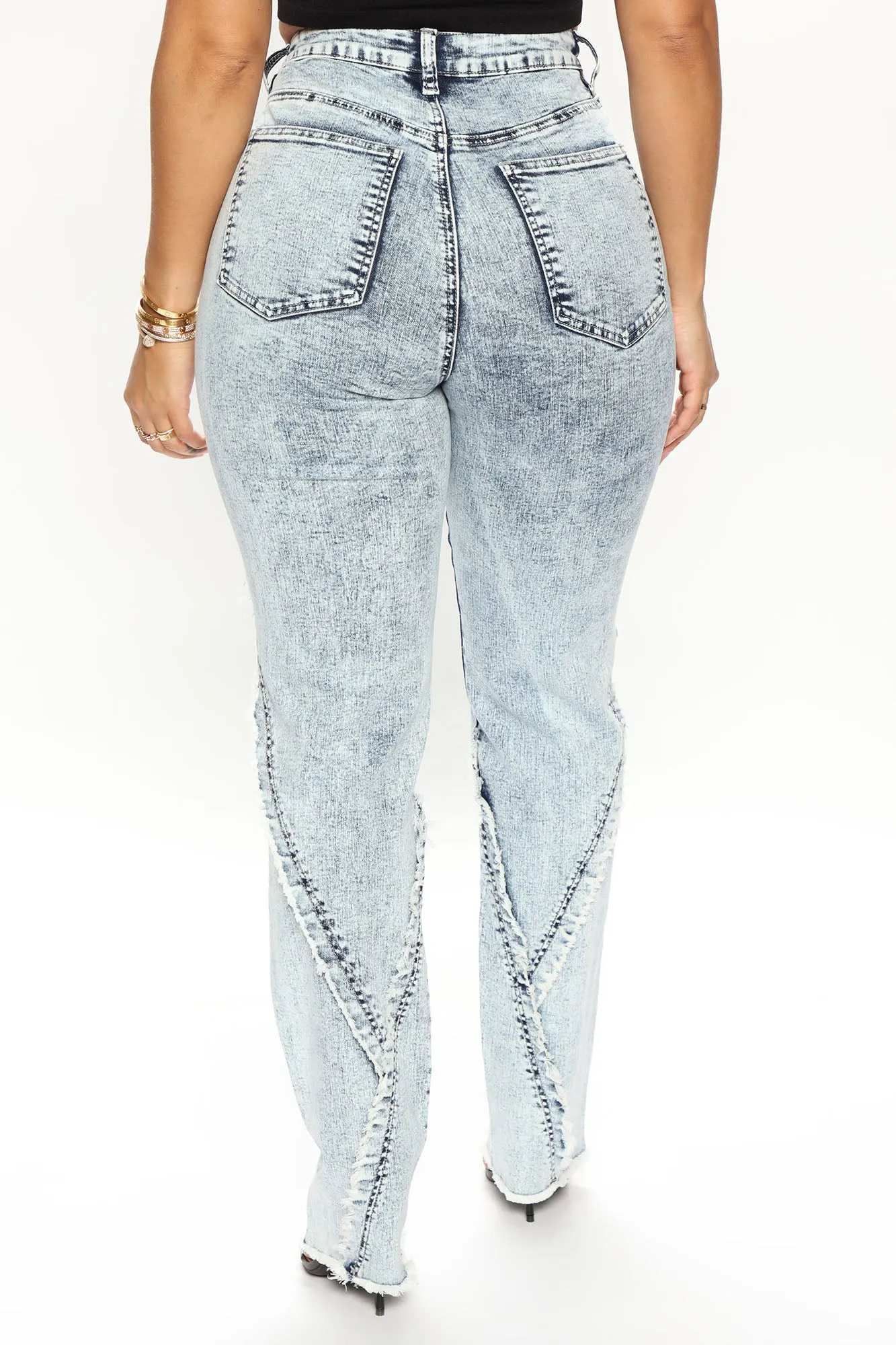 Ashlee Straight Leg Jeans - Acid Wash