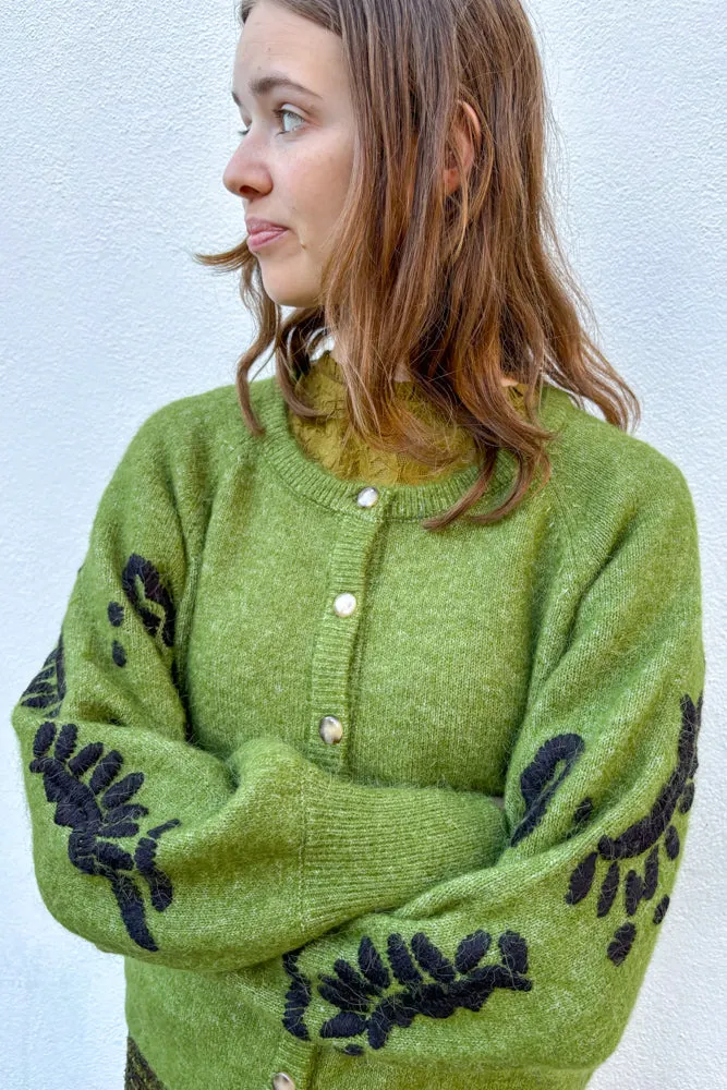 Atelier Rêve Morris Pesto Cardigan