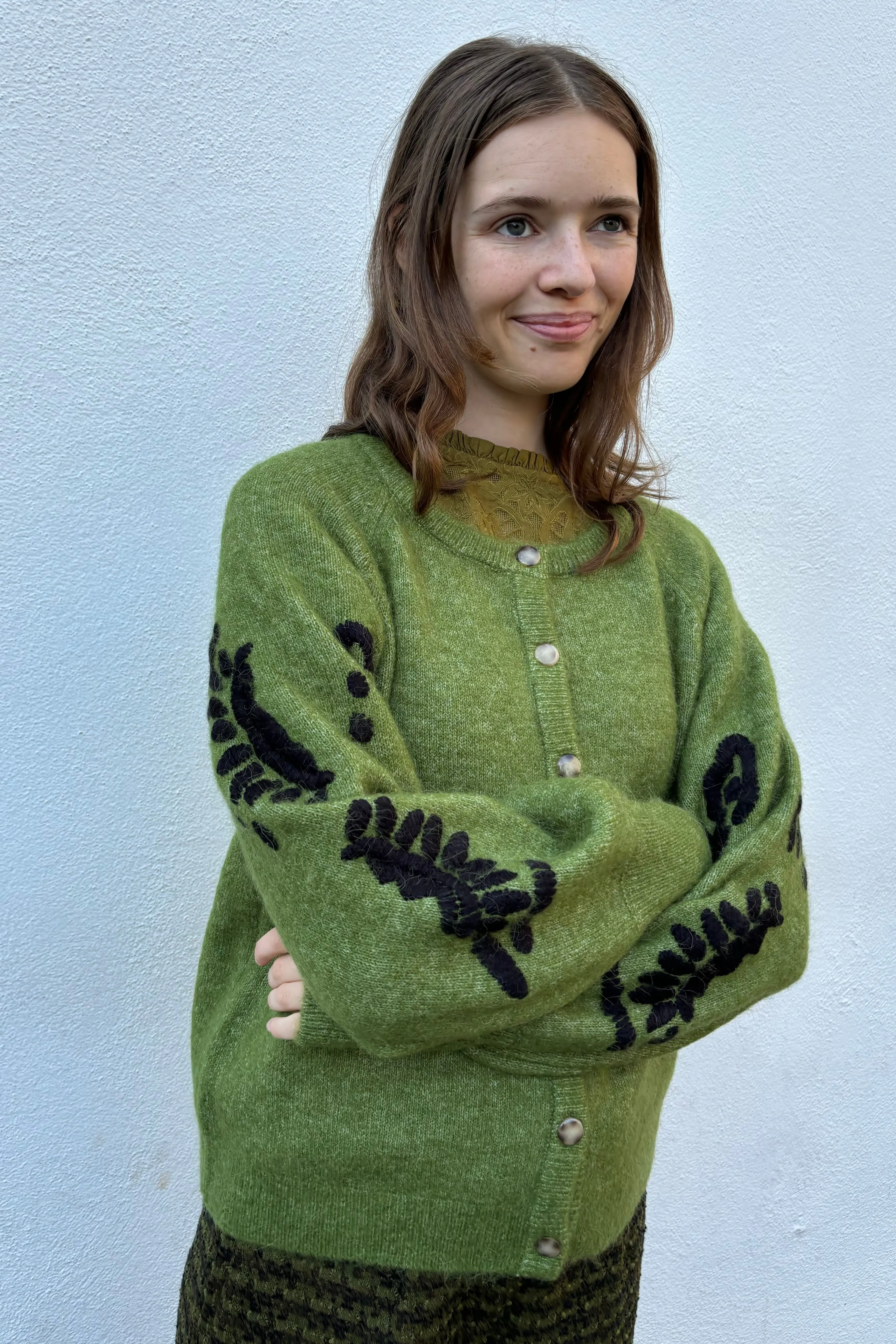 Atelier Rêve Morris Pesto Cardigan