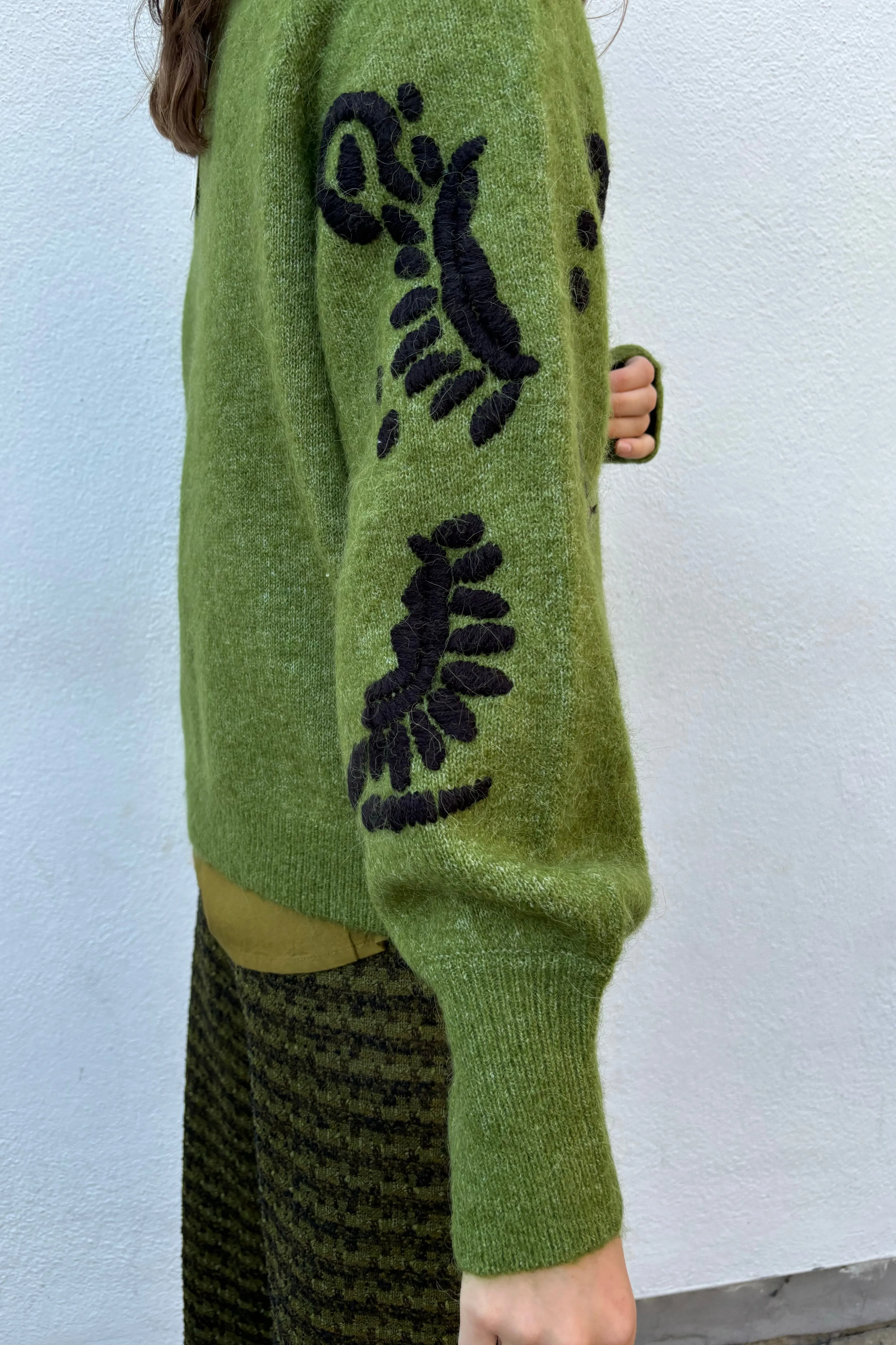 Atelier Rêve Morris Pesto Cardigan