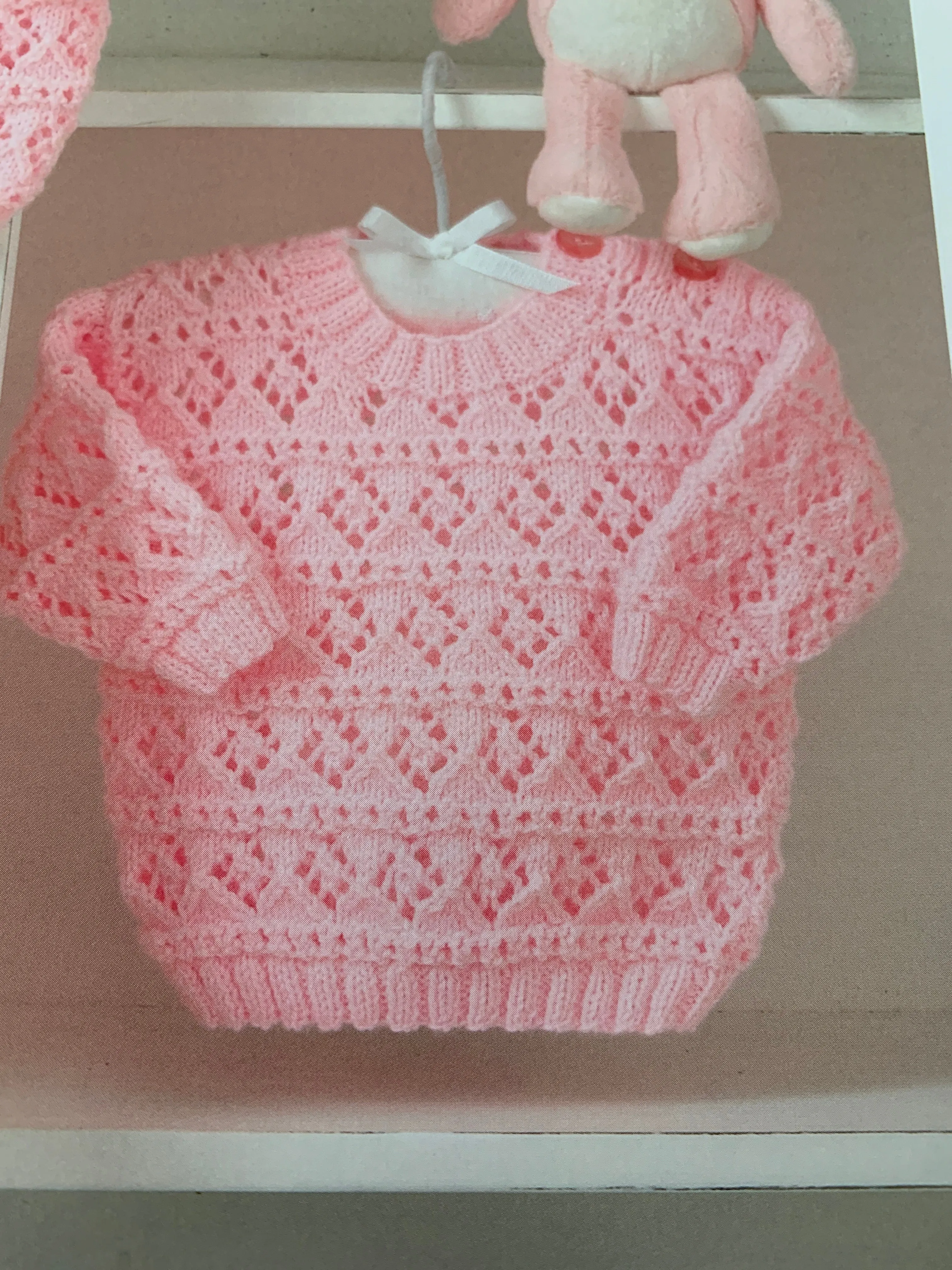 Baby Double Knit Lace Pattern Cardigans and Sweater UKHKA87