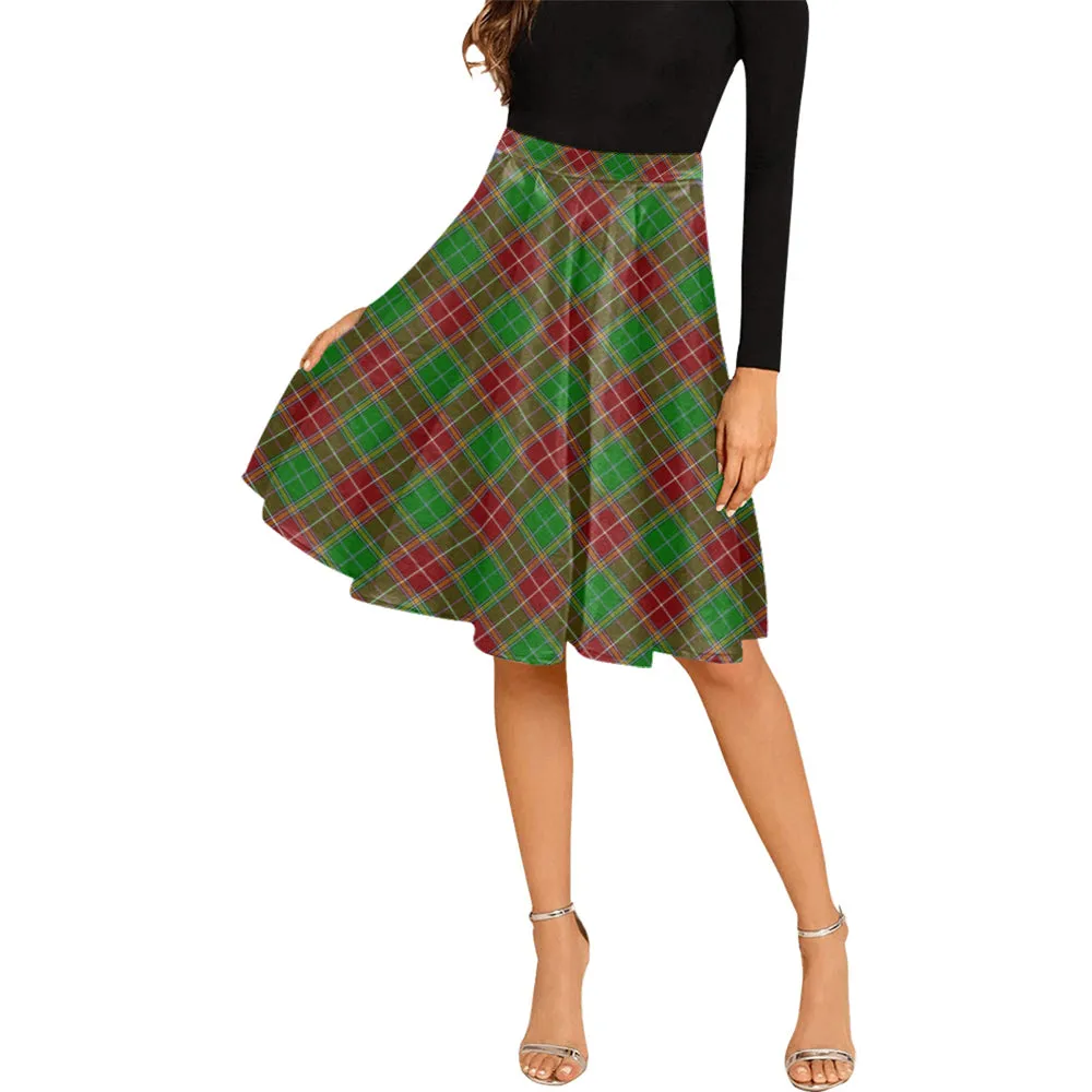 Baxter Modern Tartan Melete Pleated Midi Skirt