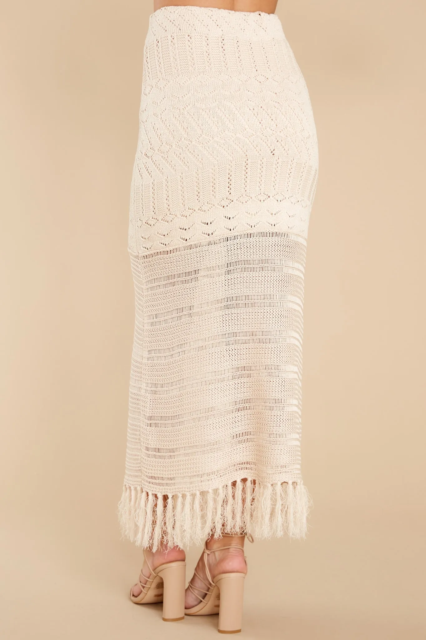 Blissful Getaway Sand Knit Skirt