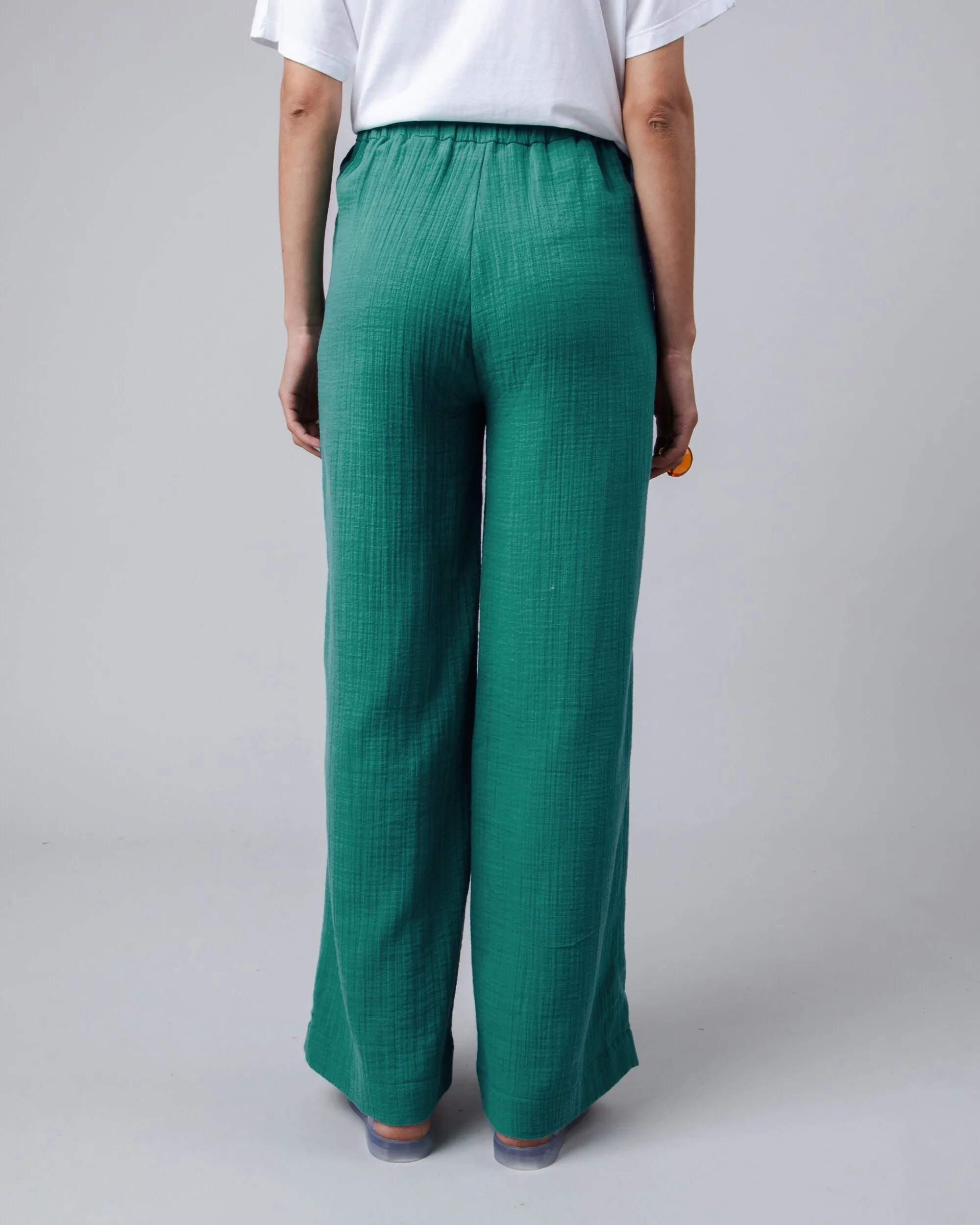 Bubble Wide Leg Pants Green