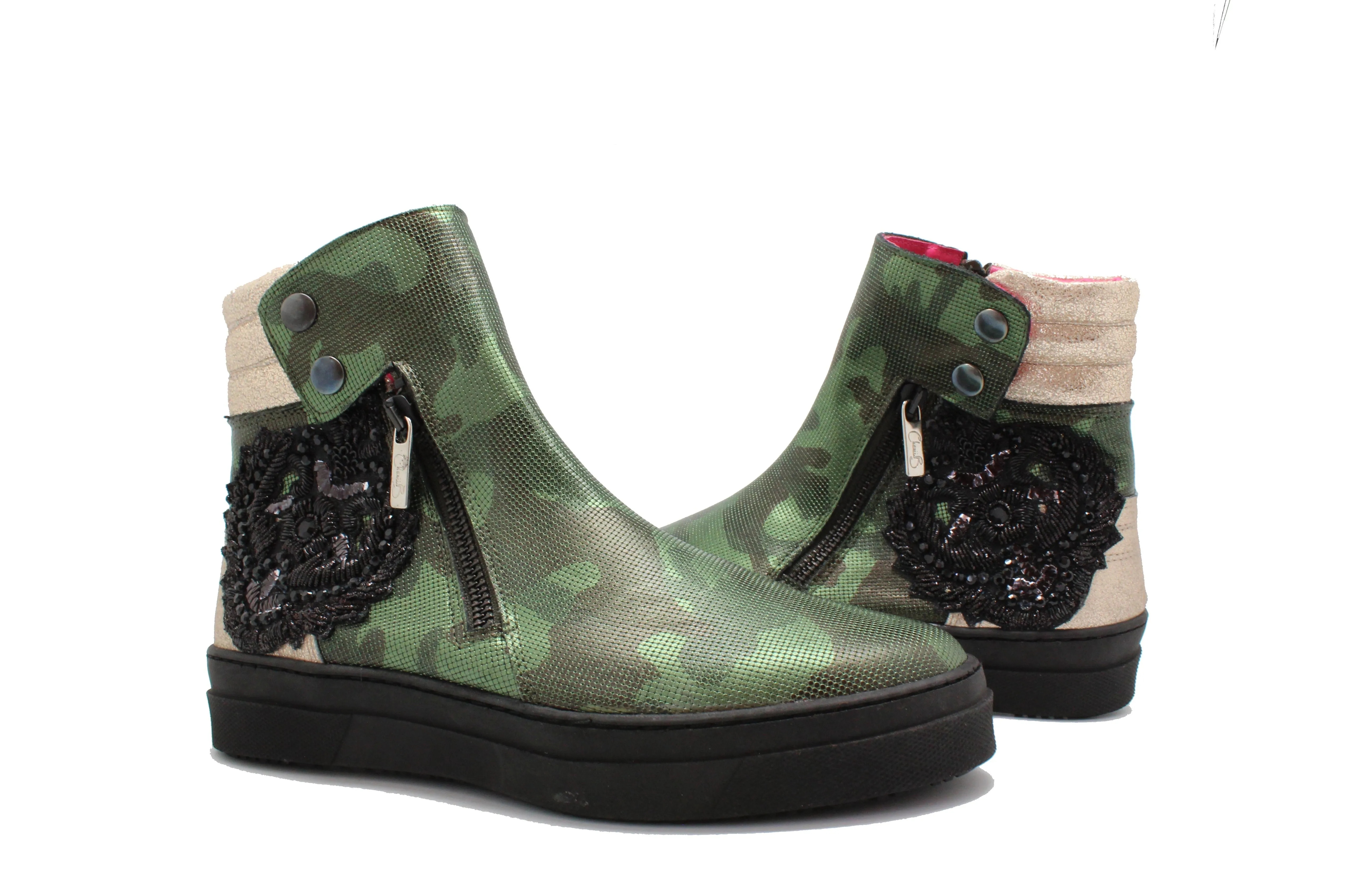 Chat - Military Green ankle boot- LAST PAIR 37