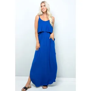 Cobalt Cami Jersey Maxi Dress