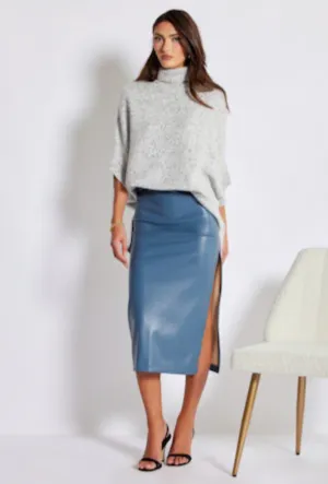 Colette Side Ruched Midi Skirt