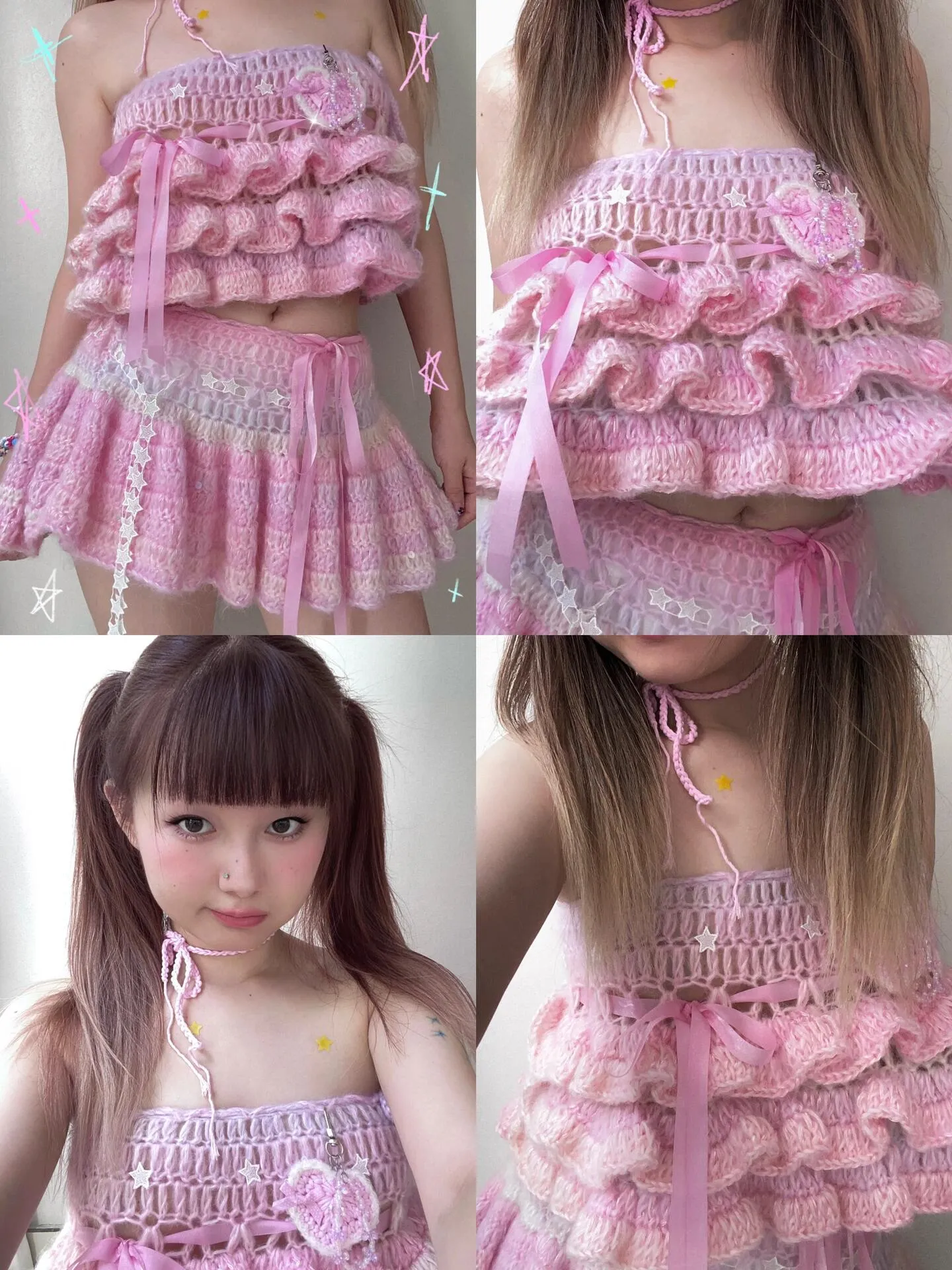 [Customized Hand Knitted] I’m the real doll hand knitted skirt or crop top