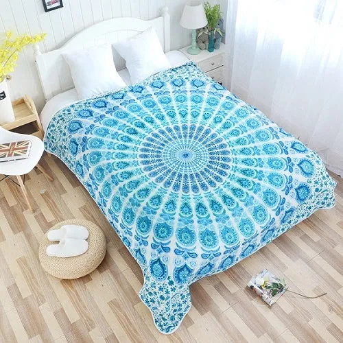 Digital three-dimensional printing flannel blanket