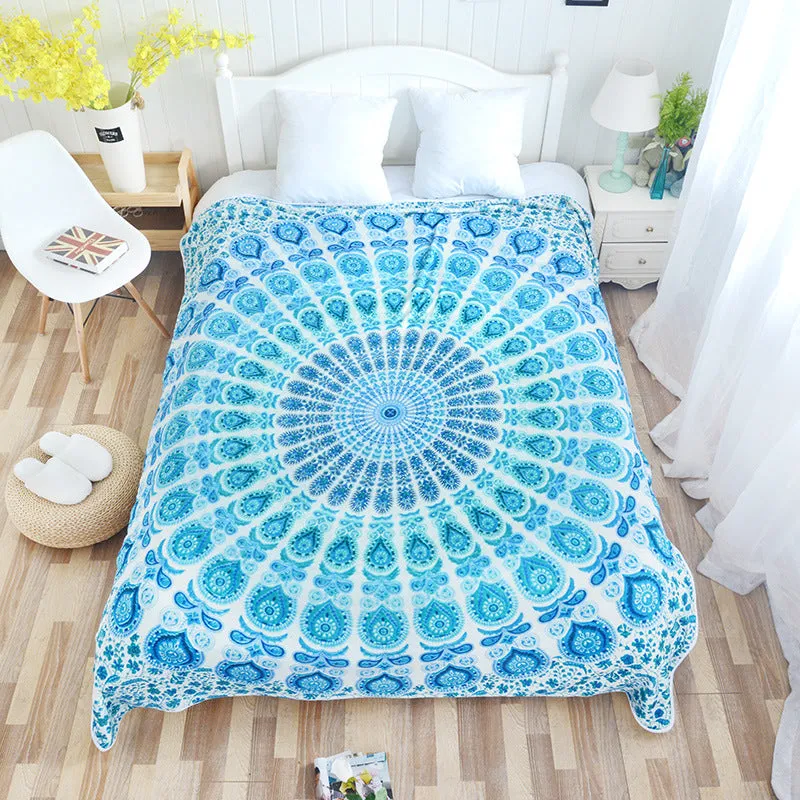 Digital three-dimensional printing flannel blanket