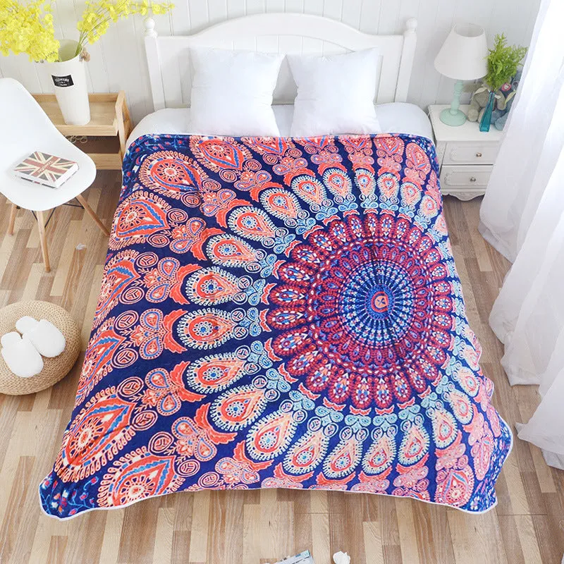 Digital three-dimensional printing flannel blanket