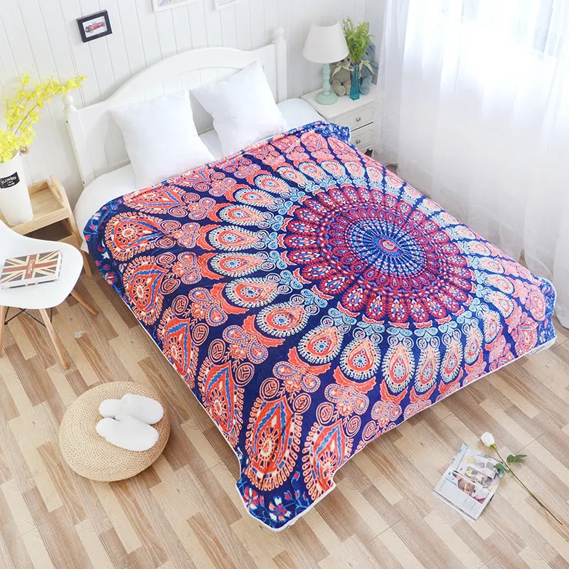 Digital three-dimensional printing flannel blanket