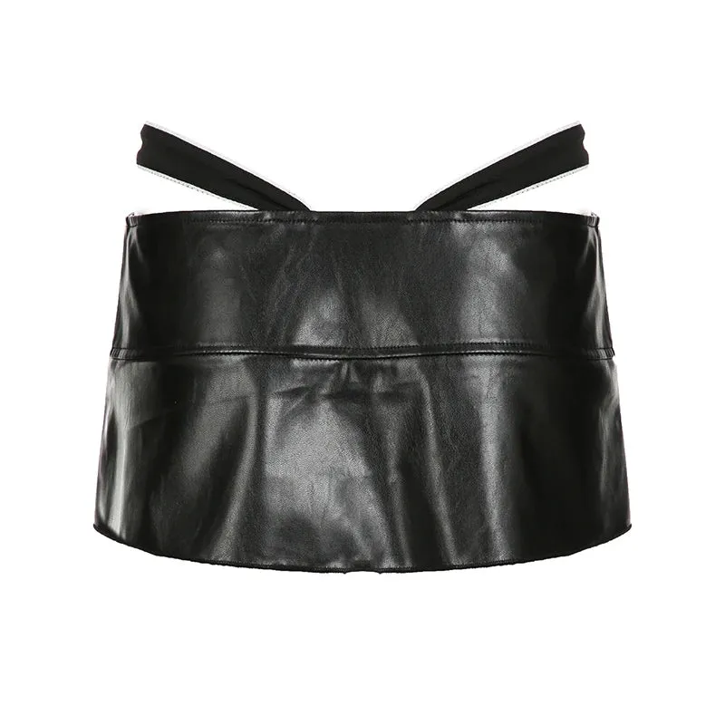 Eliana Faux Leather Mini Skirt