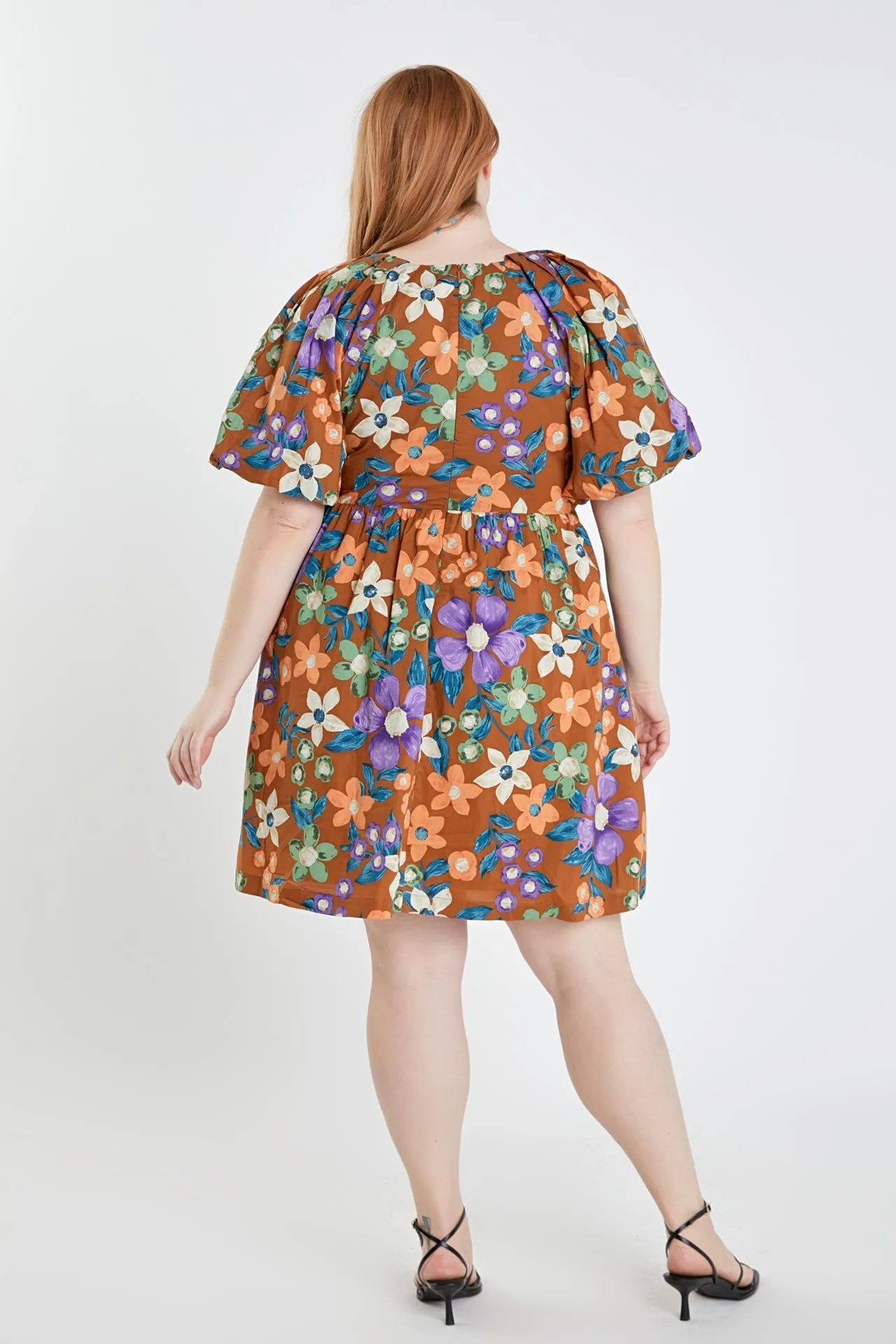 English Factory - Floral Puffy Sleeve Mini Dress