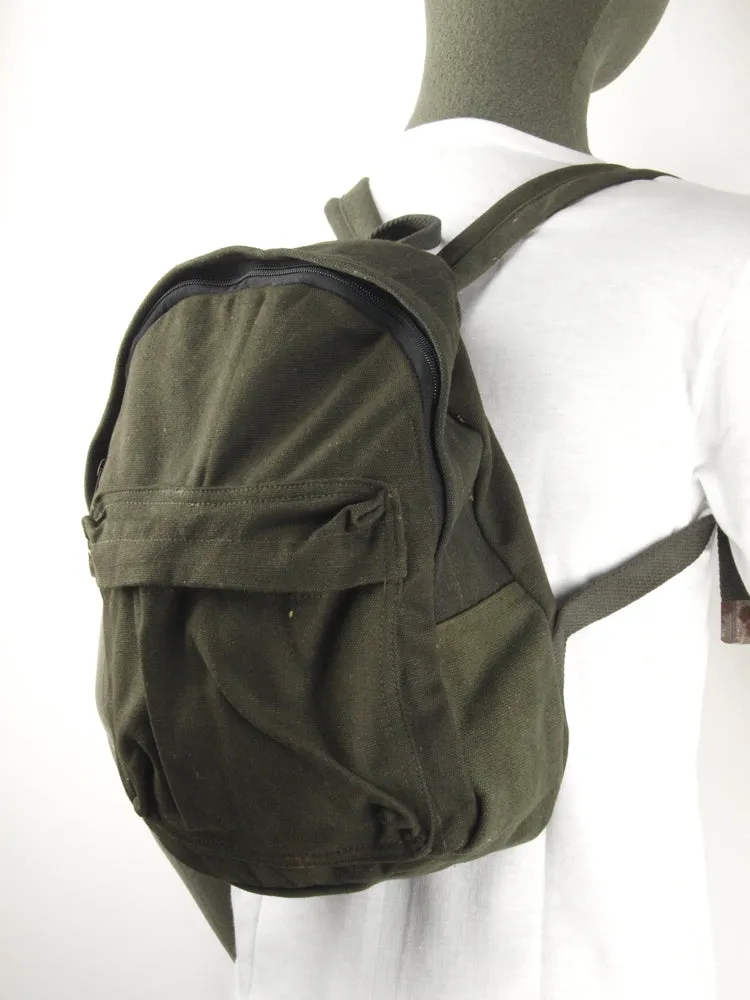 German Small Canvas Military Backpack - German Army Surplus