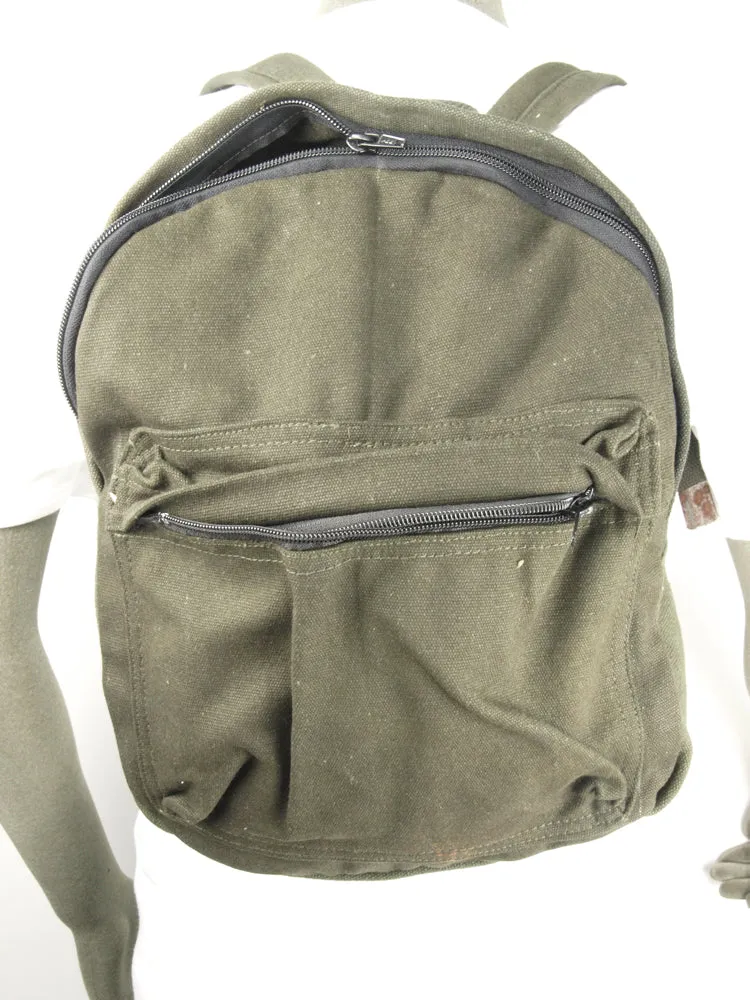 German Small Canvas Military Backpack - German Army Surplus