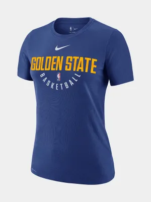 Golden State Warriors Dri Fit Womens Short Sleeve Shirt (Blue)