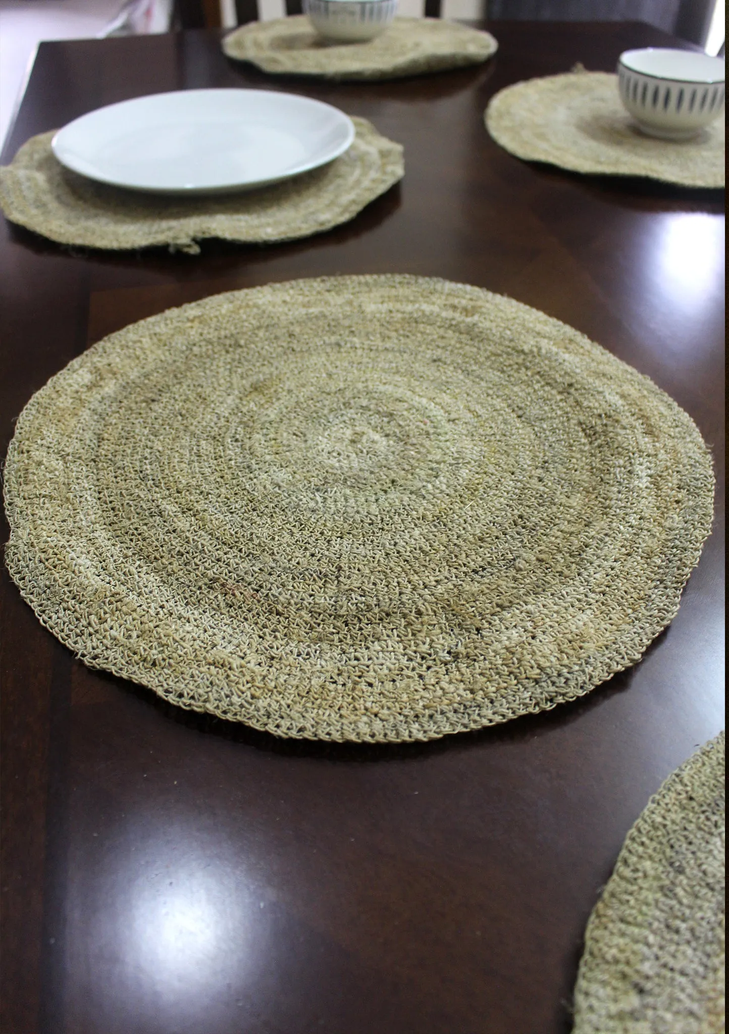 Himalayan Hemp Round Table Place Mat Set of Six