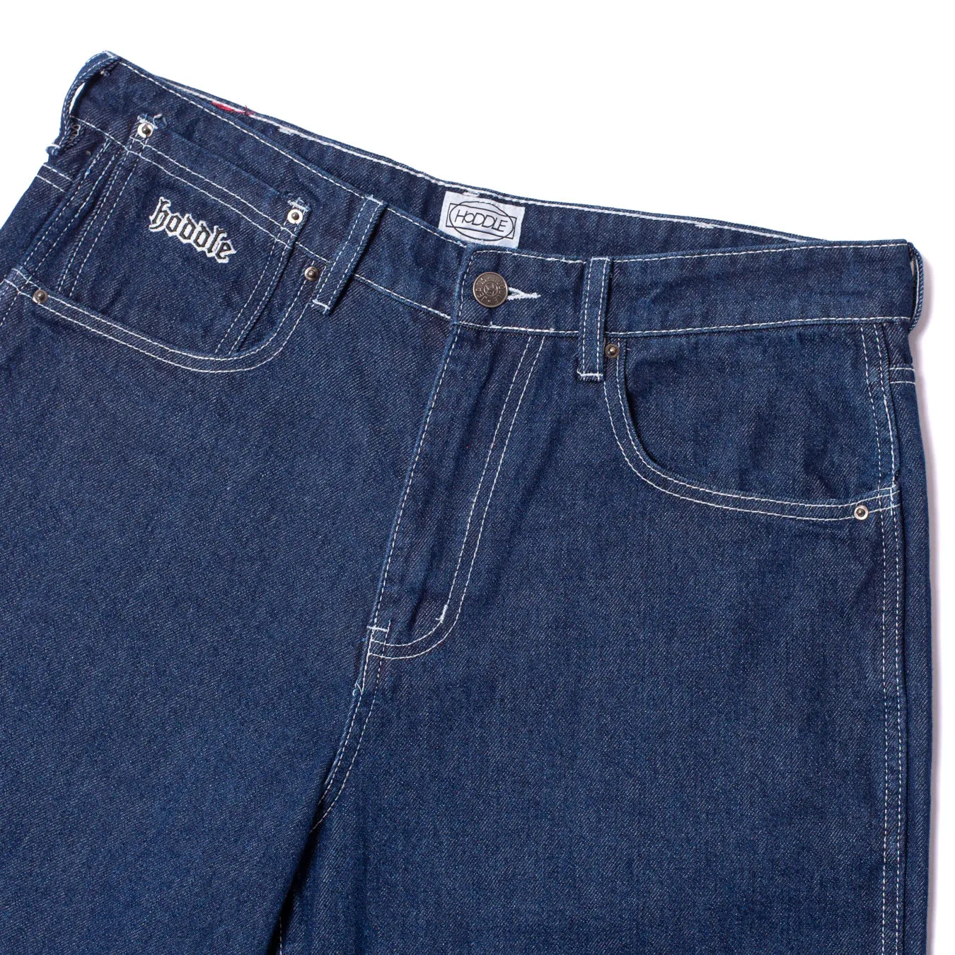 Hoddle 16o Denim Ranger Jean: Indigo Denim/White Stitch