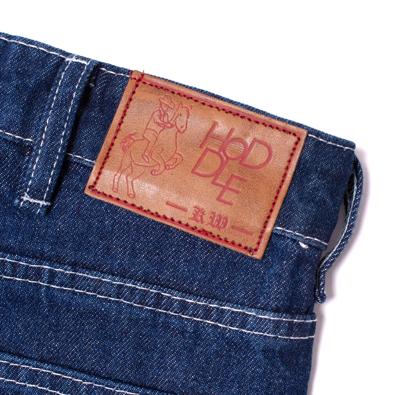 Hoddle 16o Denim Ranger Jean: Indigo Denim/White Stitch