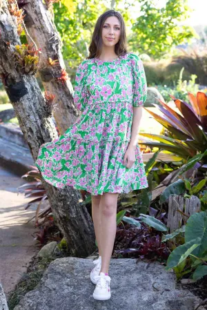 Jordyn Dress - Pink Green