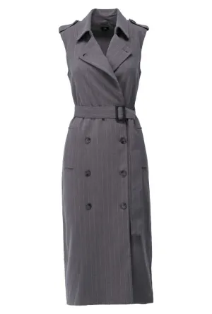 K Design Z608 Grey Pinstripe Dress