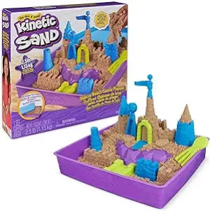 Kinetic Sand Deluxe Beach Castle Playset with 2.5lbs of Beach Send