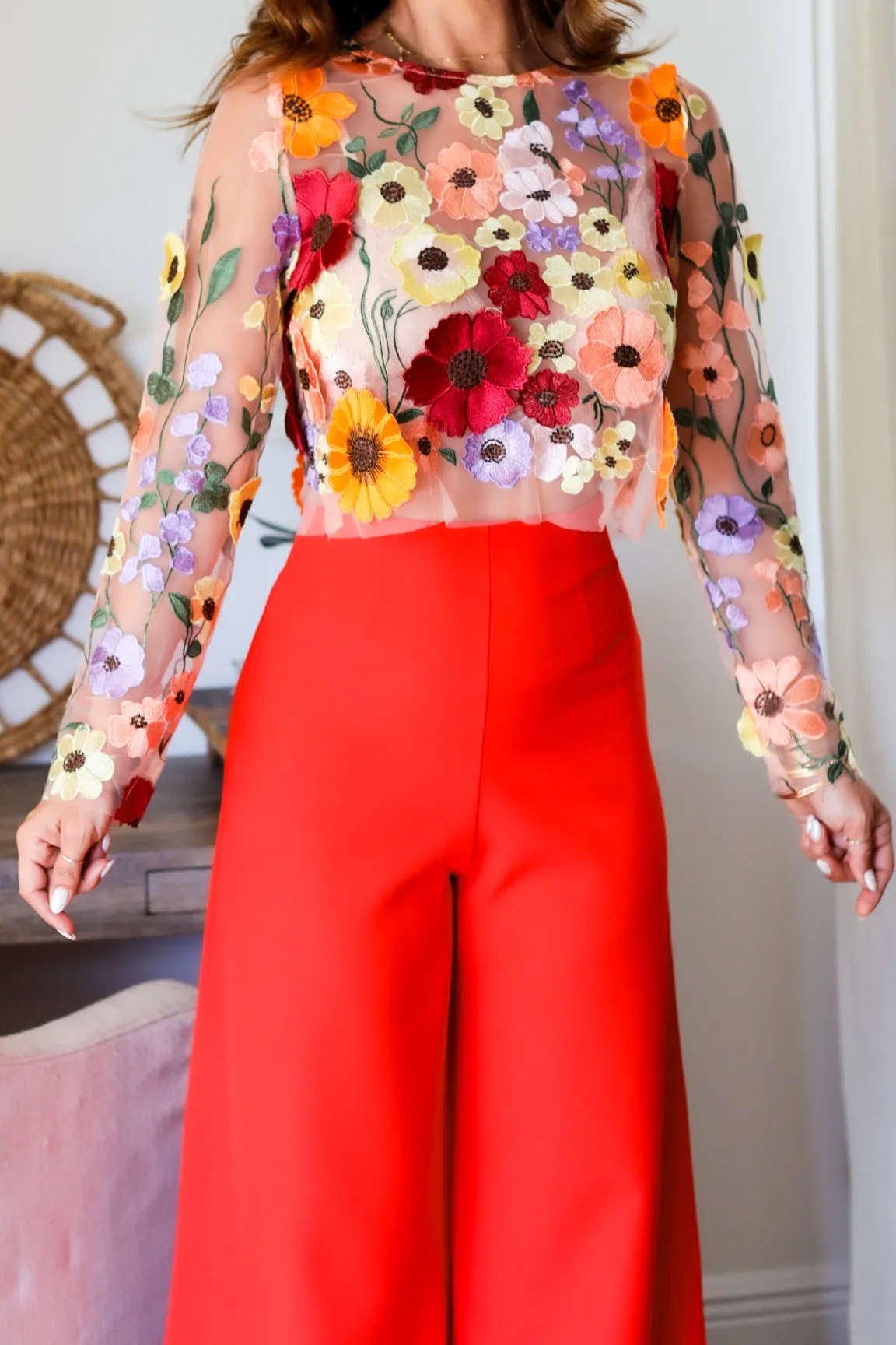 Leslie 3D Floral Blouse