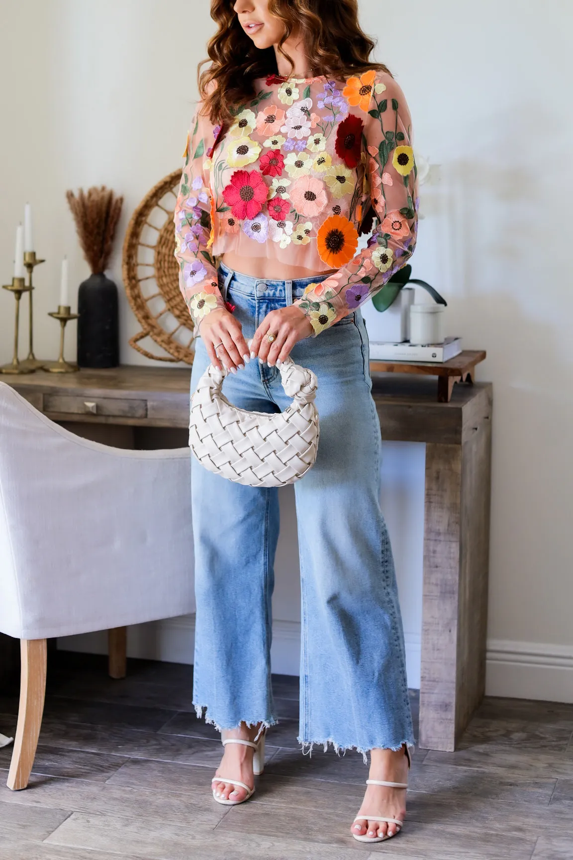 Leslie 3D Floral Blouse