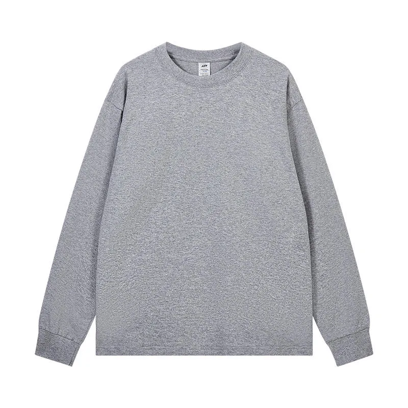 Long Sleeve T-shirt - Solid Color - Round Neck Tee