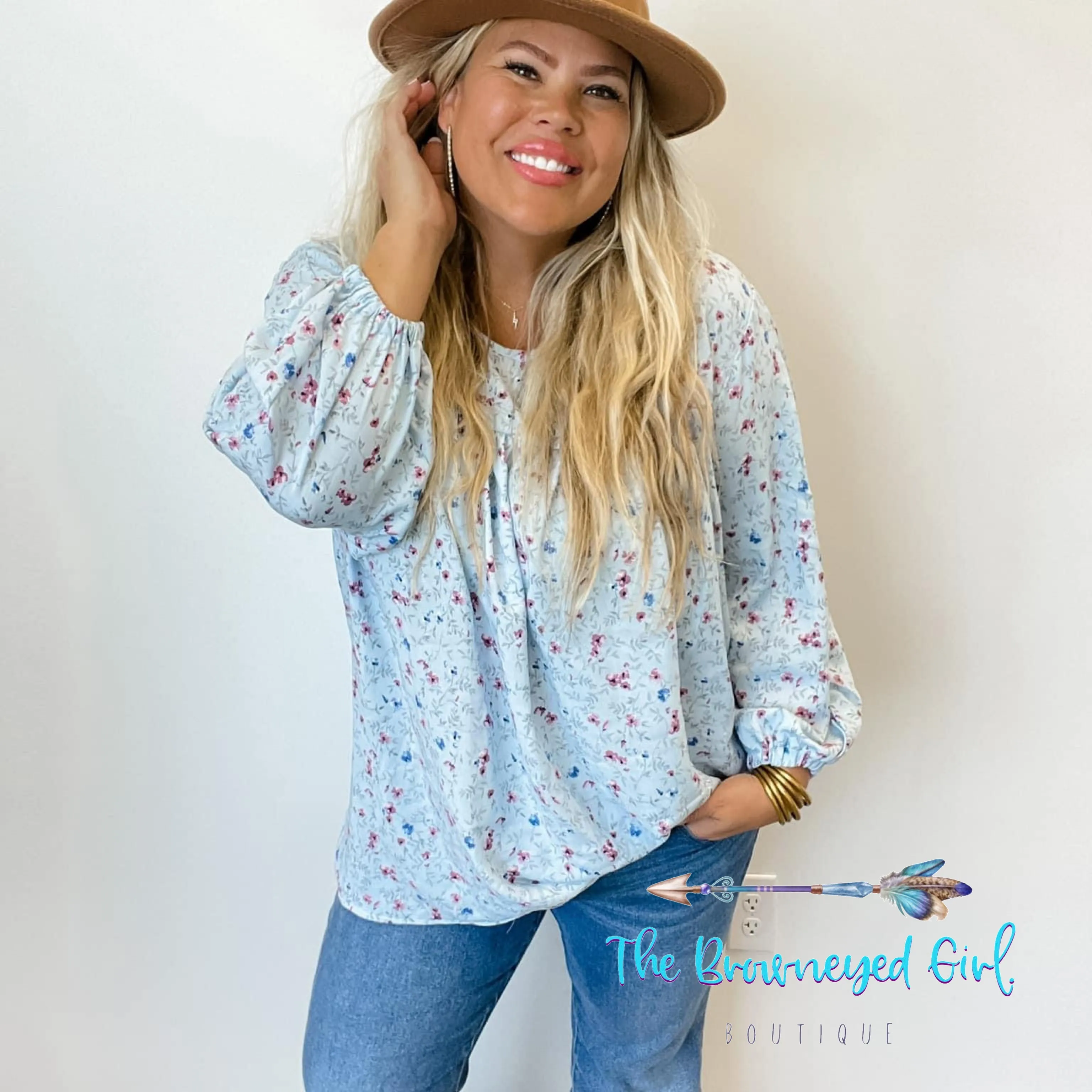 Mandy Floral Peasant Top