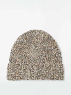 Mélange wool-blend beanie