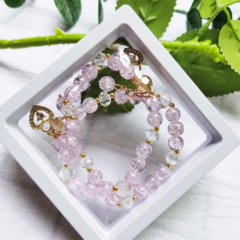 New Korean version of INS beaded honey small daisy DIY Crystal bracelet student couple jewelry female jewelry wholesale