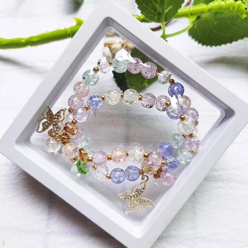 New Korean version of INS beaded honey small daisy DIY Crystal bracelet student couple jewelry female jewelry wholesale