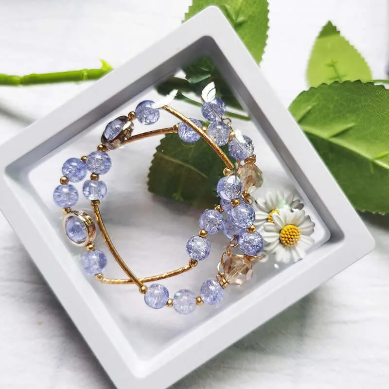 New Korean version of INS beaded honey small daisy DIY Crystal bracelet student couple jewelry female jewelry wholesale