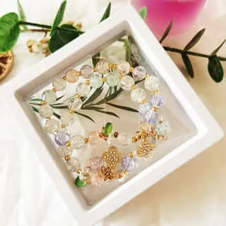 New Korean version of INS beaded honey small daisy DIY Crystal bracelet student couple jewelry female jewelry wholesale