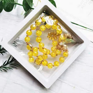 New Korean version of INS beaded honey small daisy DIY Crystal bracelet student couple jewelry female jewelry wholesale