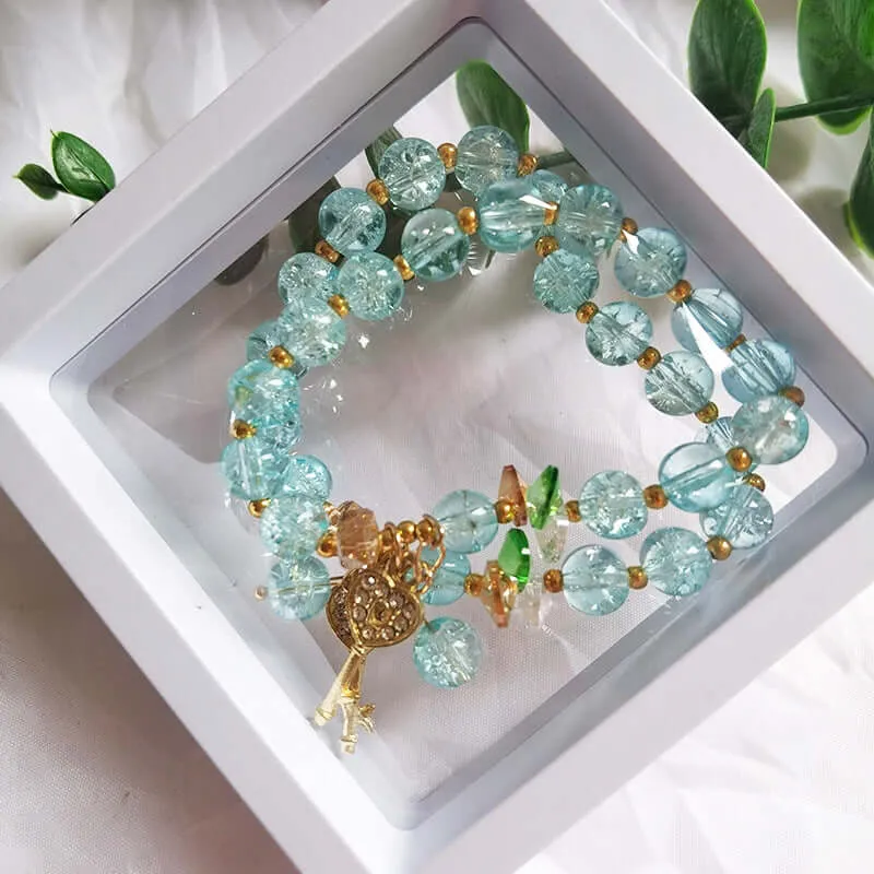 New Korean version of INS beaded honey small daisy DIY Crystal bracelet student couple jewelry female jewelry wholesale