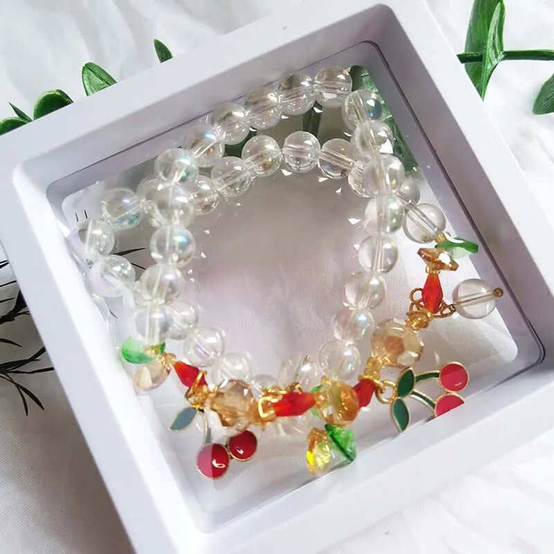 New Korean version of INS beaded honey small daisy DIY Crystal bracelet student couple jewelry female jewelry wholesale