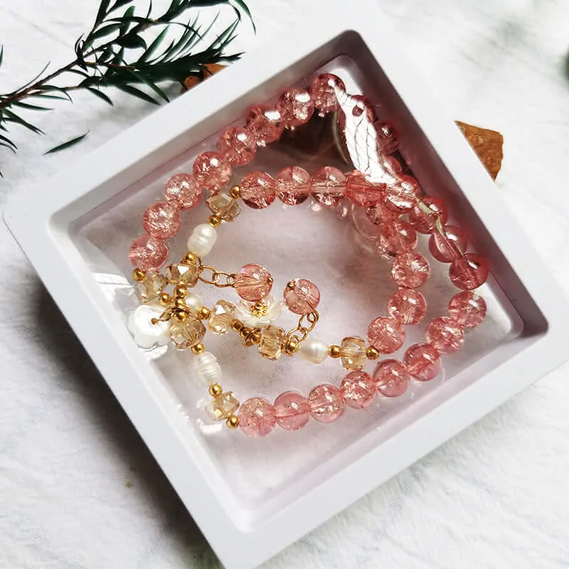 New Korean version of INS beaded honey small daisy DIY Crystal bracelet student couple jewelry female jewelry wholesale