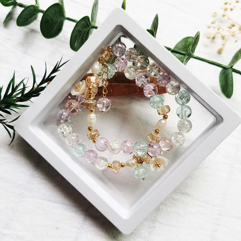 New Korean version of INS beaded honey small daisy DIY Crystal bracelet student couple jewelry female jewelry wholesale