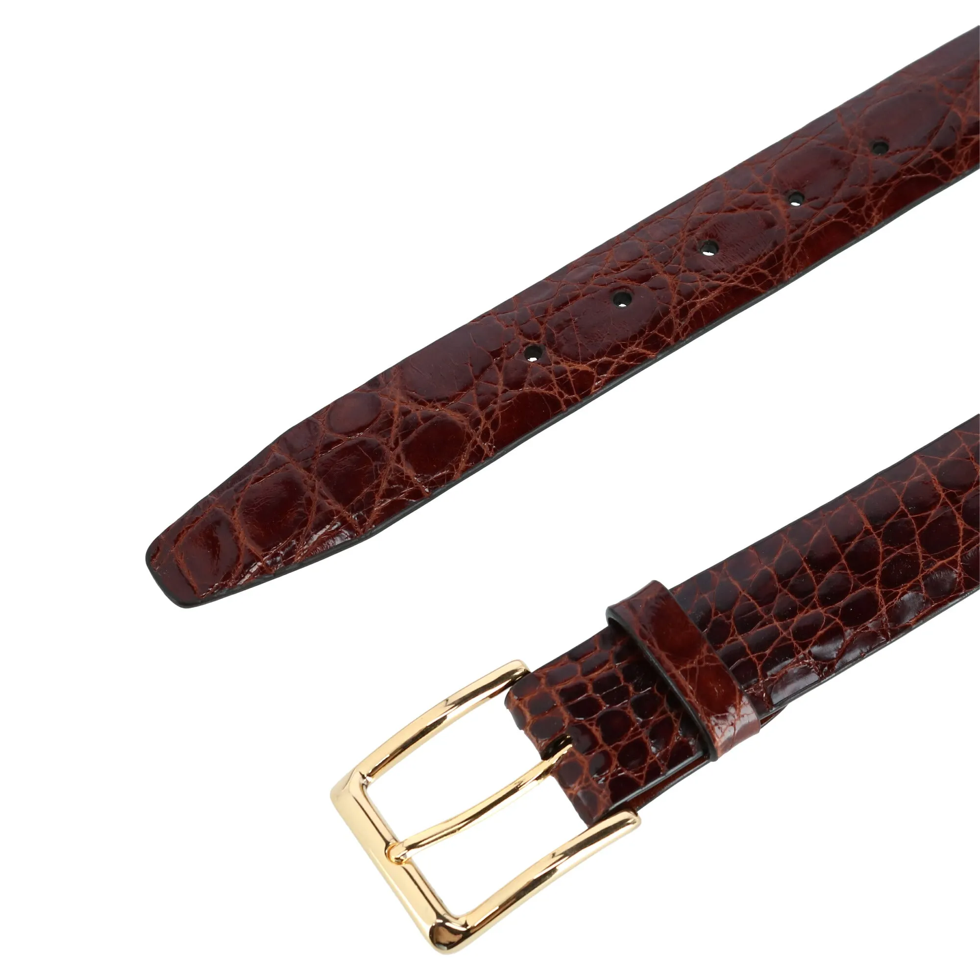 Newington 35mm Genuine Crocodile Belt (Two Buckle Set)