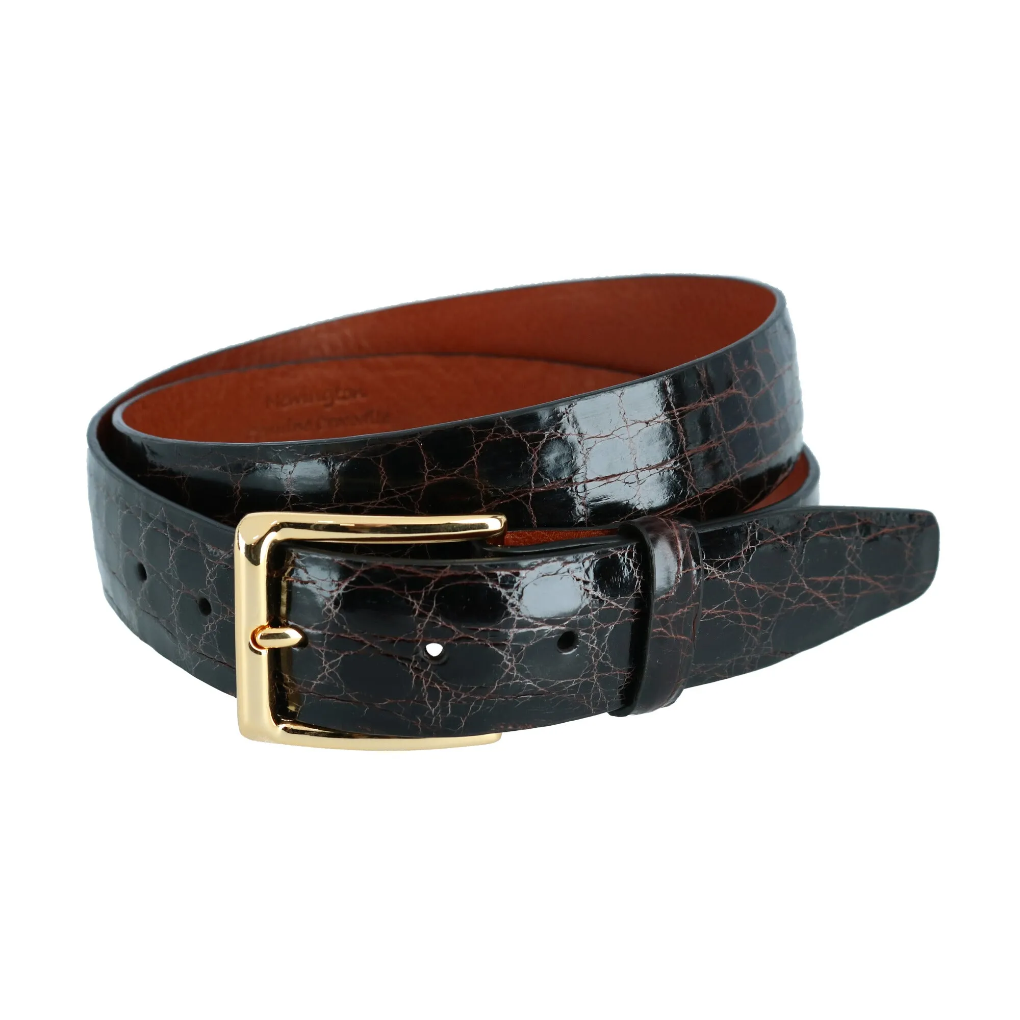 Newington 35mm Genuine Crocodile Belt (Two Buckle Set)