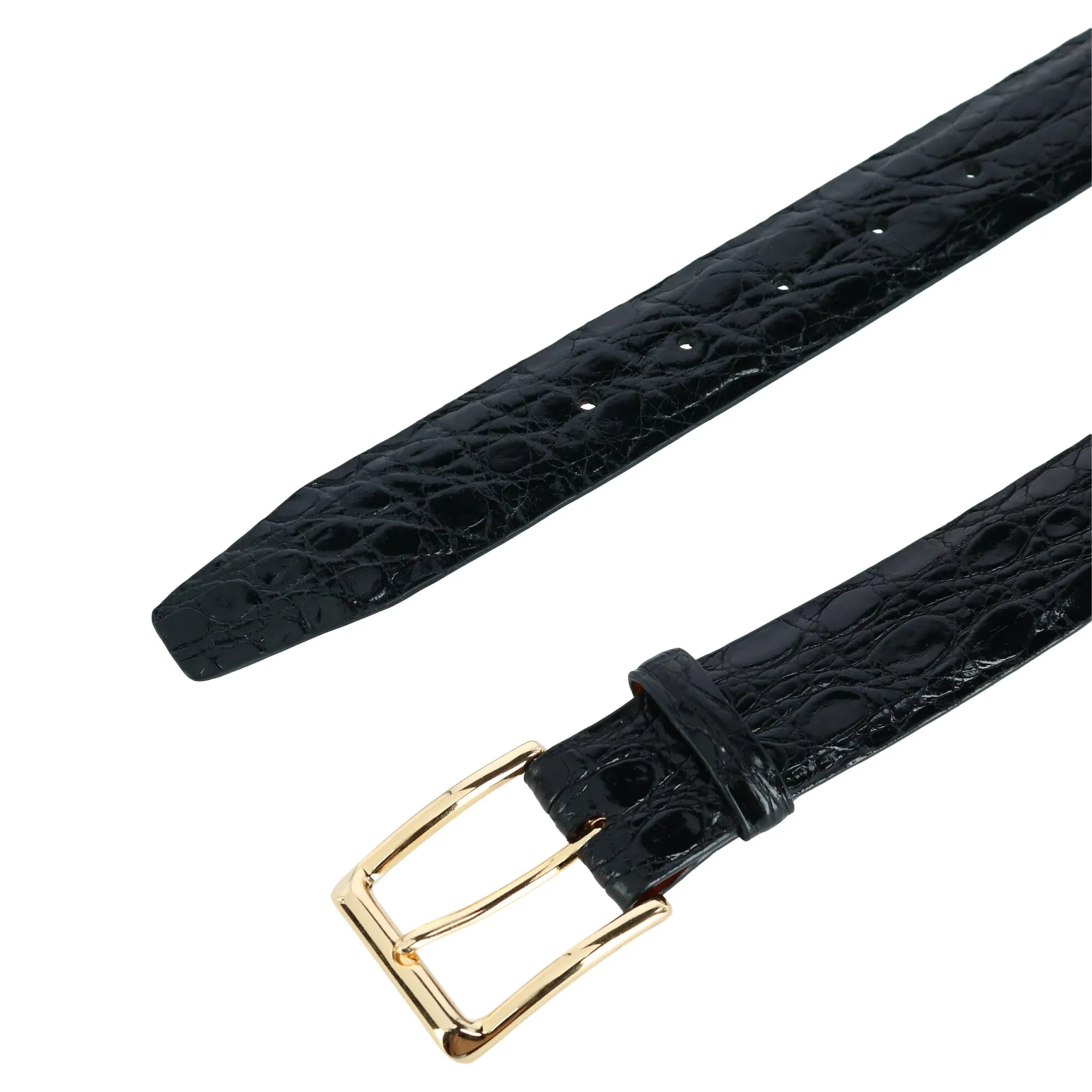 Newington 35mm Genuine Crocodile Belt (Two Buckle Set)